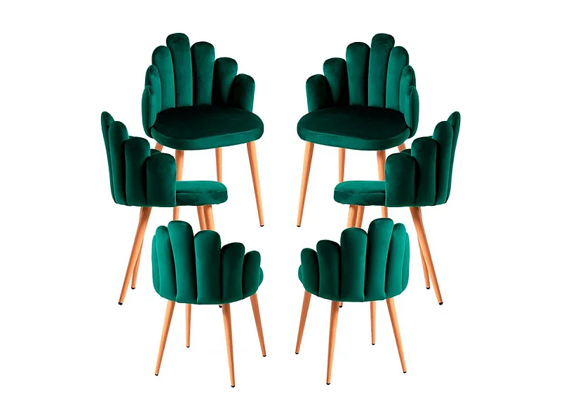 Packs Sillas Comedor - Pack 6 Sillas Hand Terciopelo - Verde