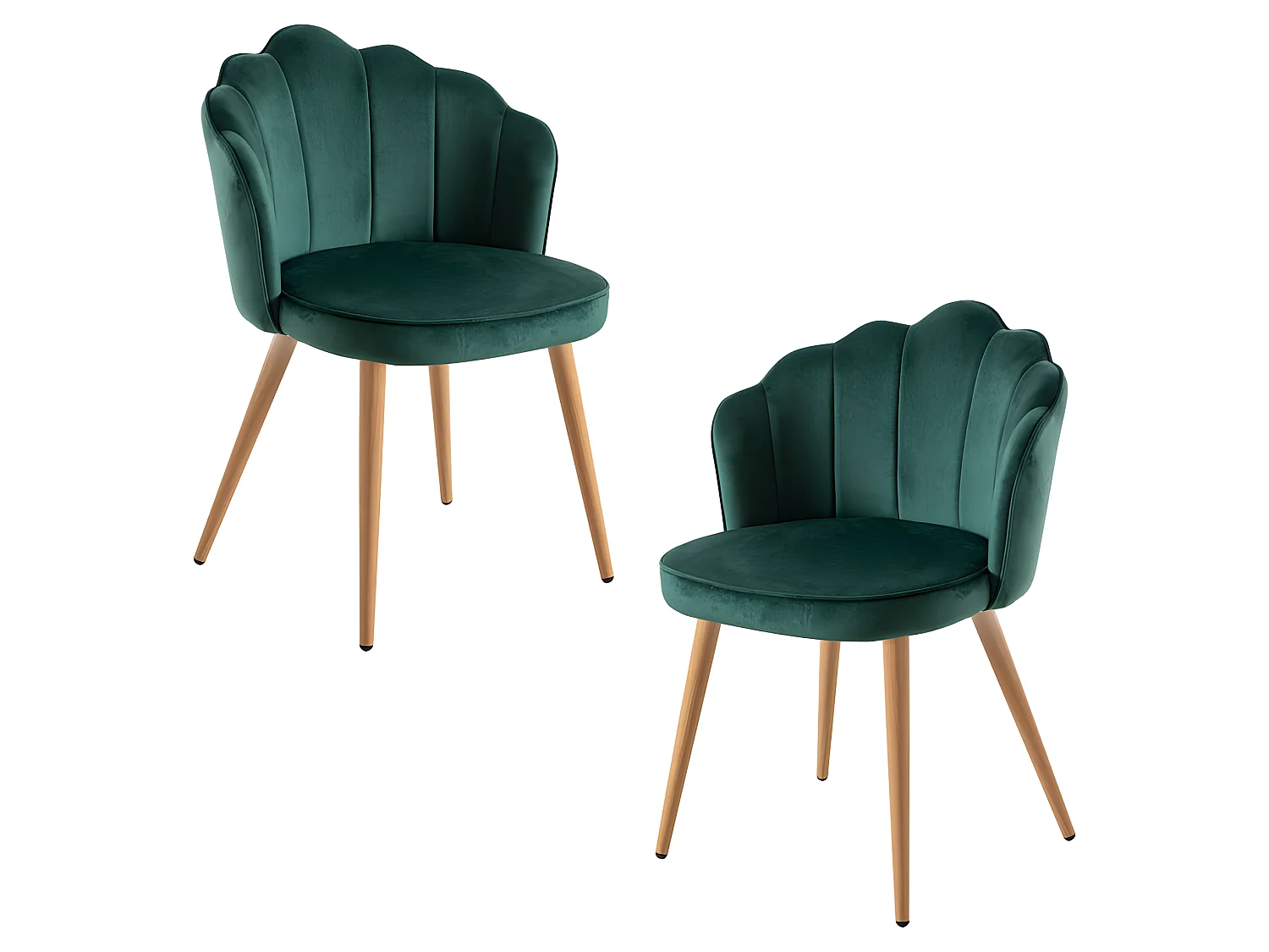 Packs Sillas Comedor - Pack 2 Sillas Blume Terciopelo - Verde