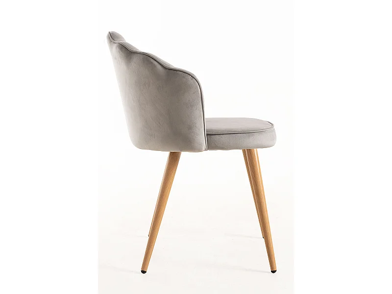 Packs Sillas Comedor - Pack 6 Sillas Blume Terciopelo - Gris claro