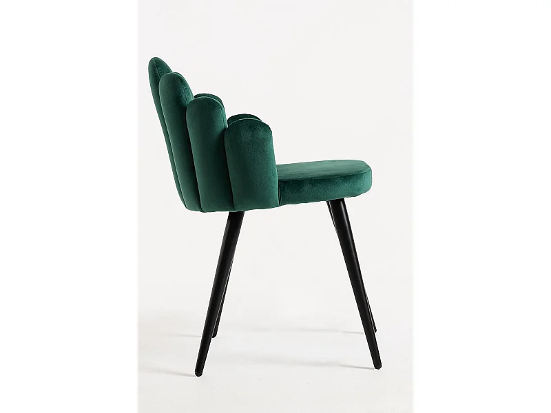 Packs Sillas Comedor - Pack 6 Sillas Hand Patas Negras Terciopelo - Verde