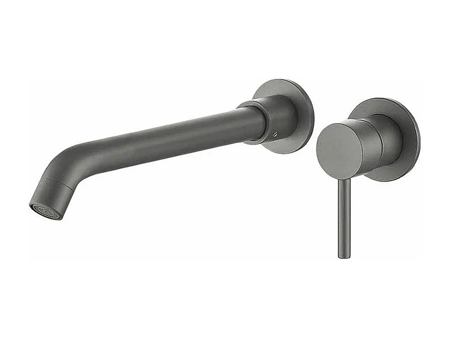 Grifo lavabo empotrado monomando largo CAIMAN gris Cromado