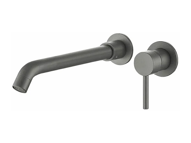 Grifo lavabo empotrado monomando largo CAIMAN gris Cromado