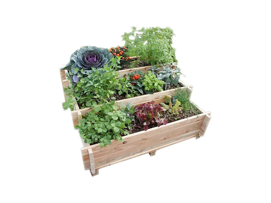 Potager escalier à légumes en mélèze