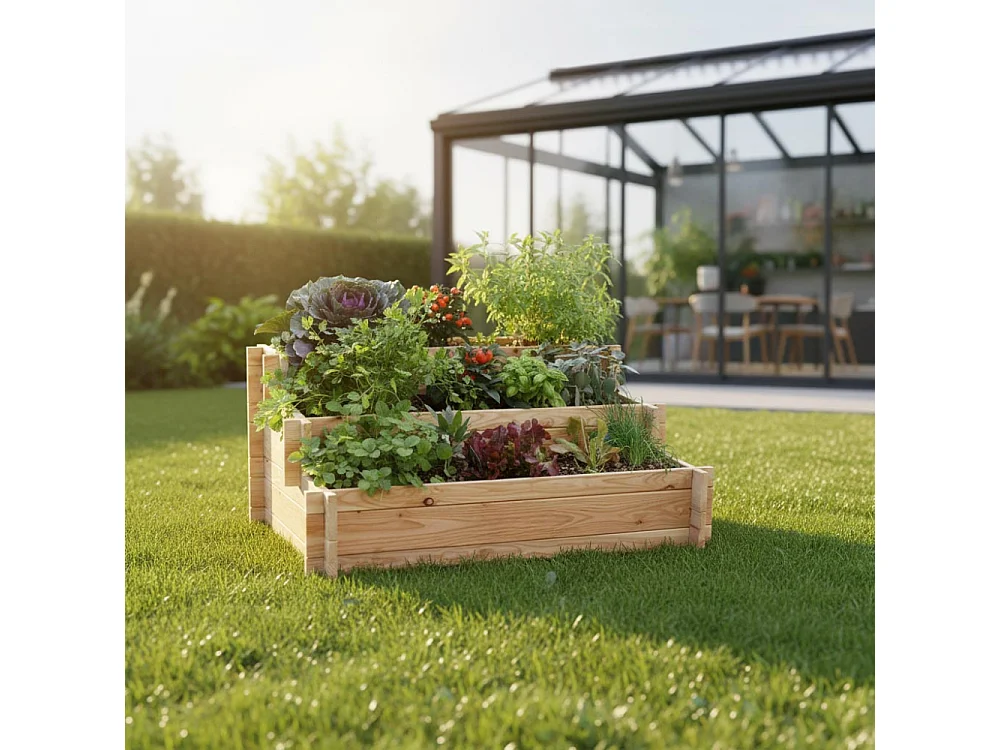 Potager escalier à légumes en mélèze