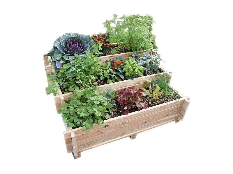 Potager escalier à légumes en mélèze