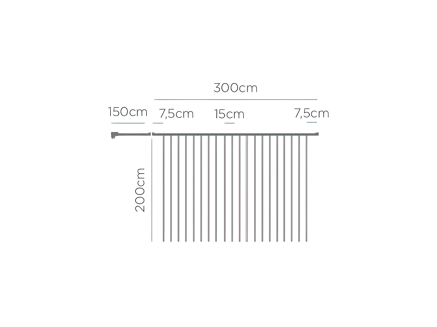 Guirlande lumineuse rideau Luceo 3 x 2 m