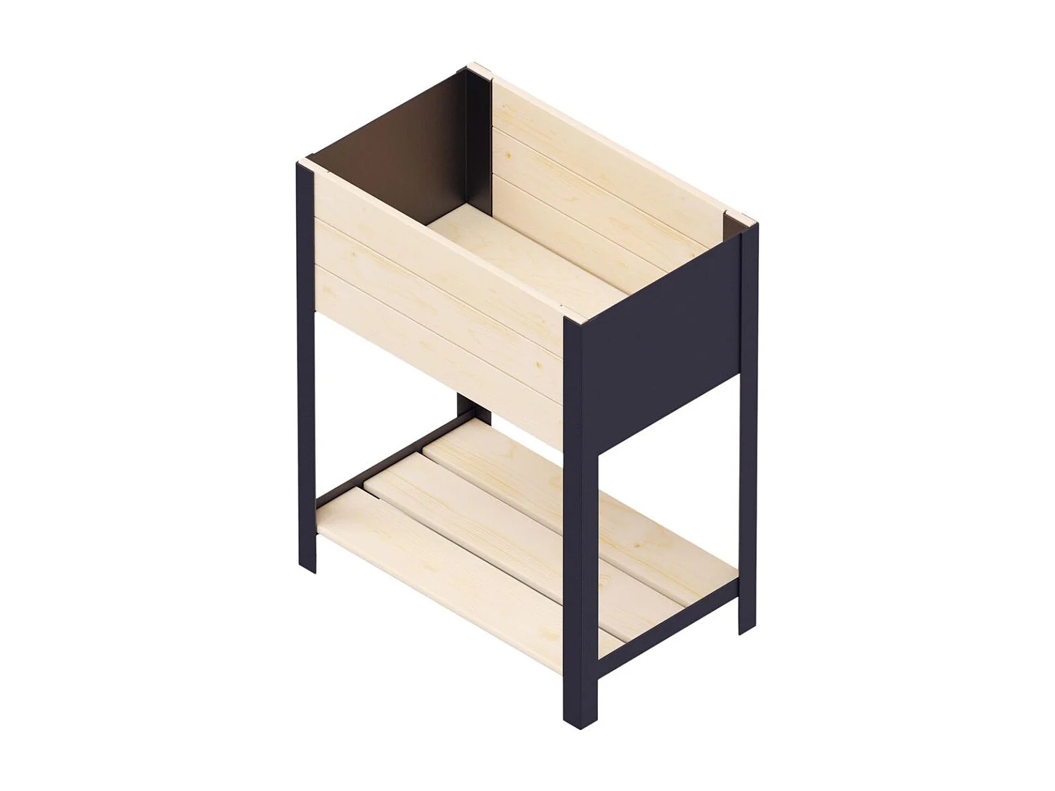 Jardinière en bois et métal Modern Surélevé