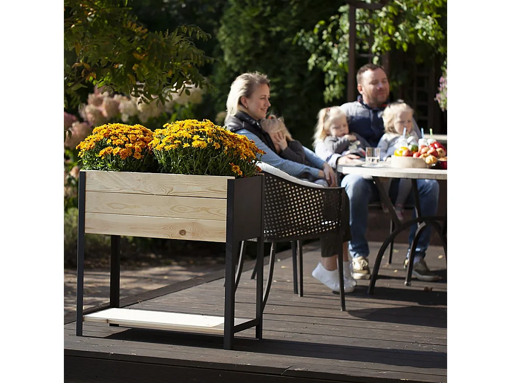 Jardinière en bois et métal Modern Surélevé