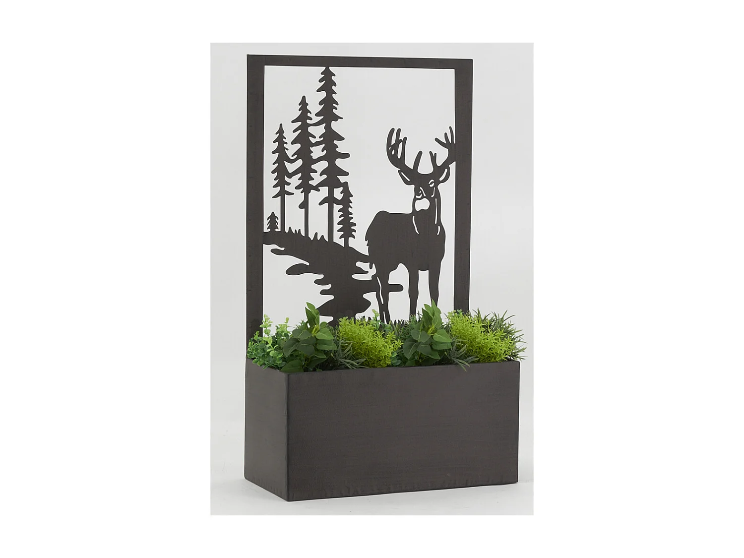 Jardinière en métal avec Treillis Cerf