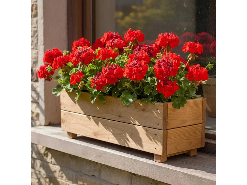 Jardinière en mélèze Moline 60 x 22 x 20 cm Naturel