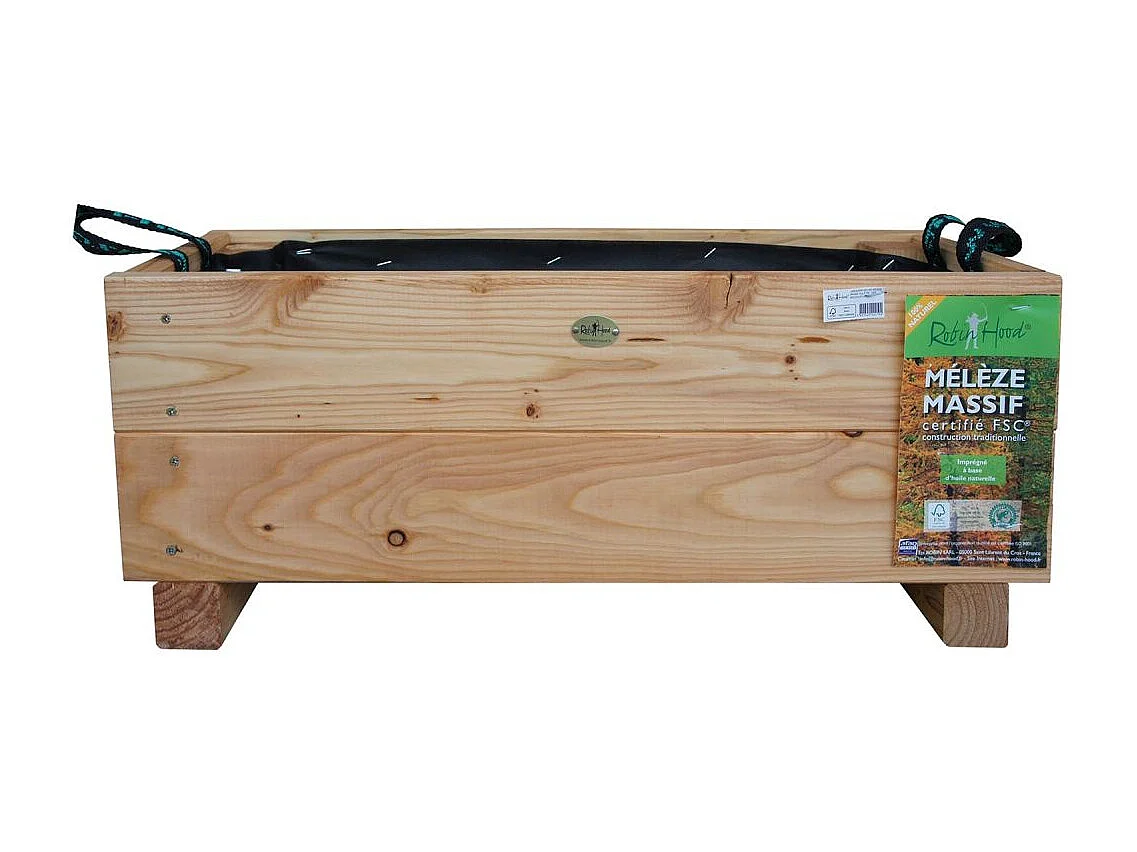 Jardinière en mélèze Moline 60 x 22 x 20 cm Naturel