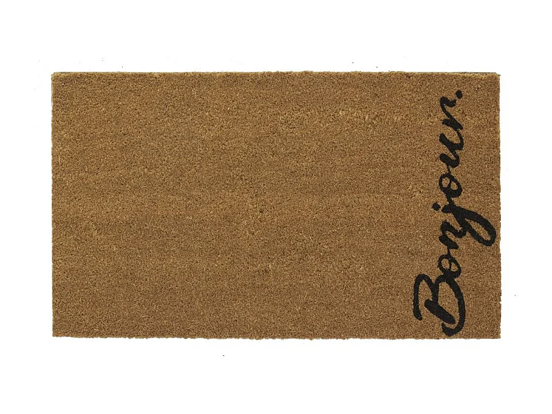 Paillasson coco intérieur extérieur 75 x 45 cm Bonjour