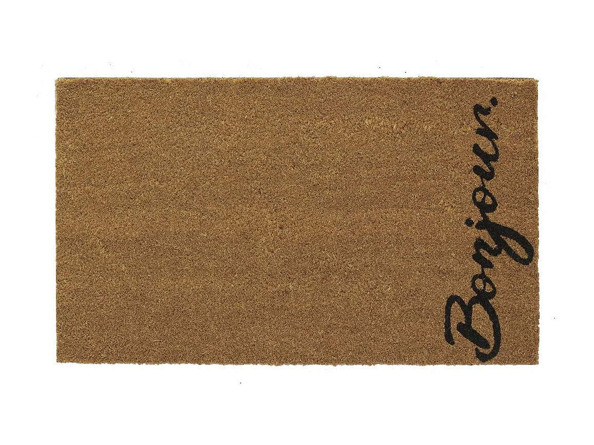 Paillasson coco intérieur extérieur 75 x 45 cm Bonjour