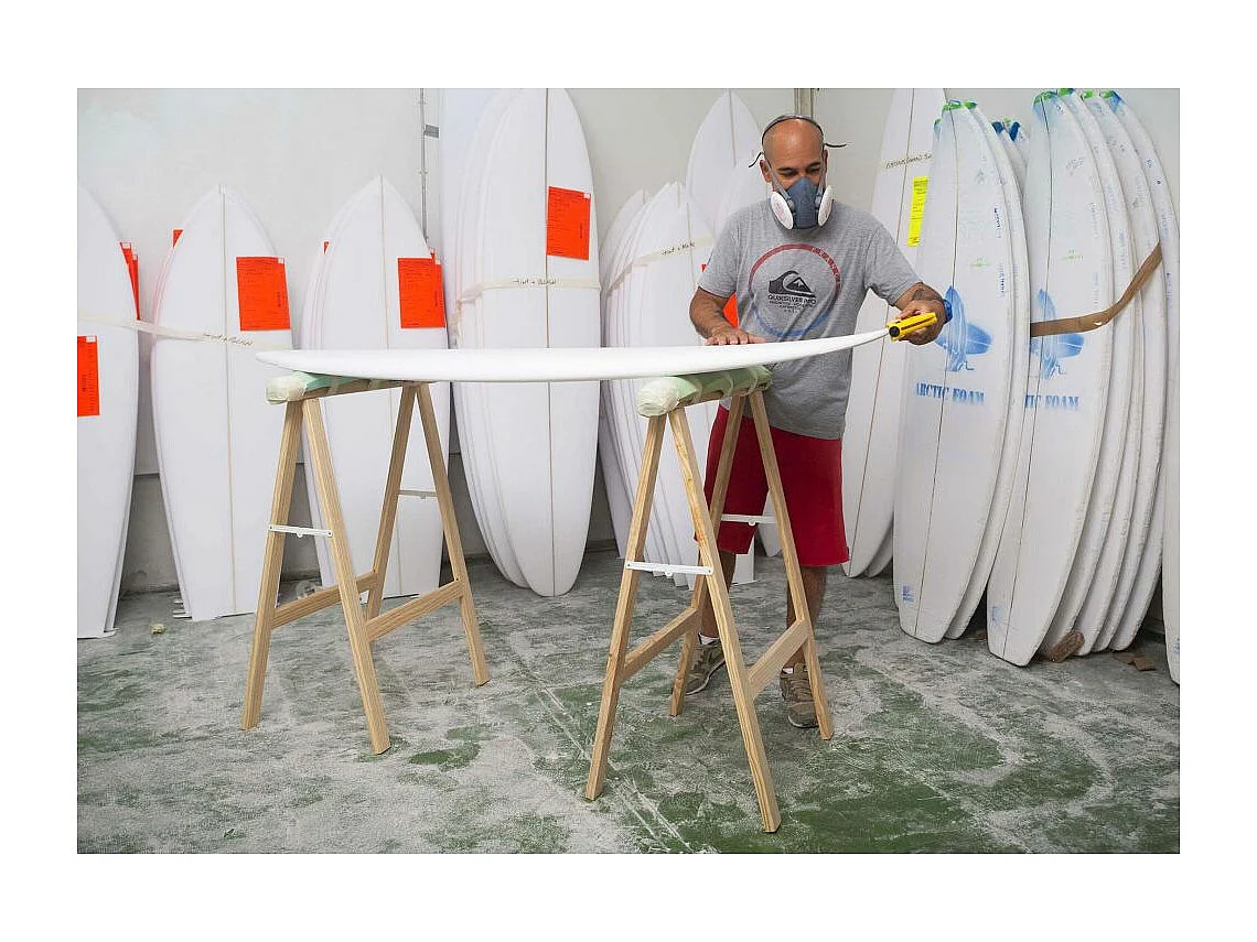 Tréteau en pin 1m de hauteur section 50x23 mm (Lot de 2)