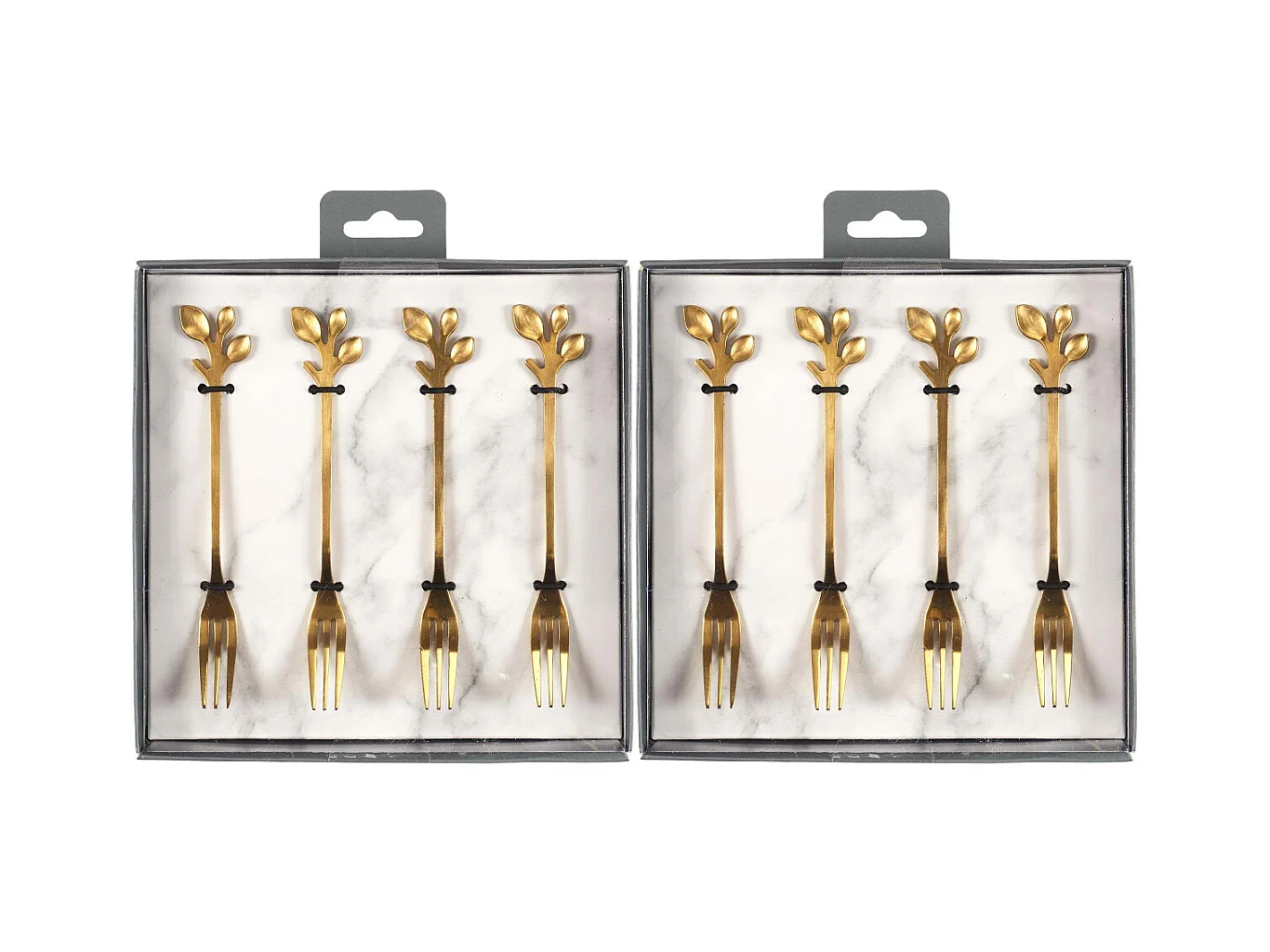 Set de 8 fourchettes à dessert en métal doré Royal