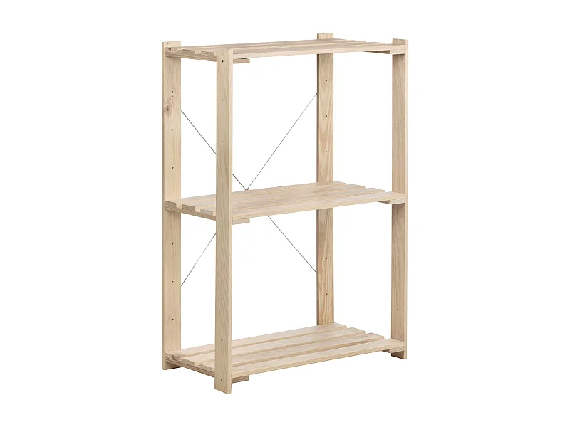 Etagère en pin massif Nova 76.5 x 38.5 x 110 cm