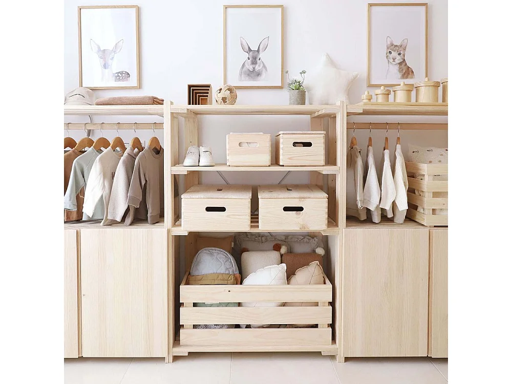 Etagère en pin massif Nova 76.5 x 38.5 x 110 cm