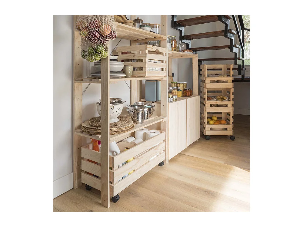 Etagère en pin massif Nova 76.5 x 38.5 x 110 cm