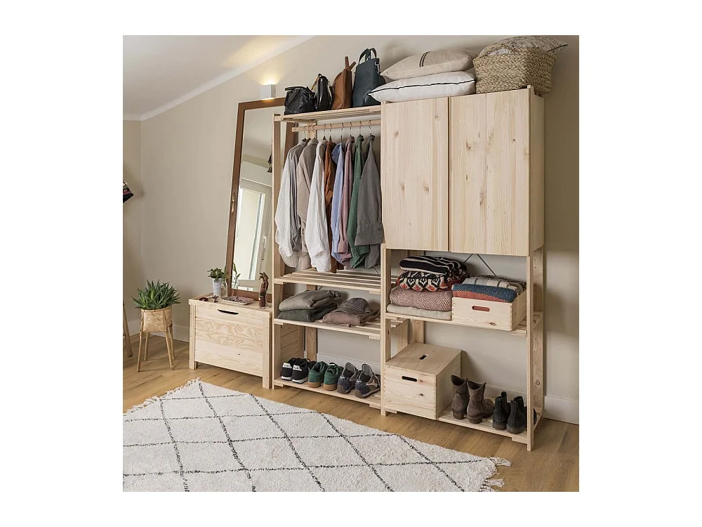 Etagère en pin massif Nova 76.5 x 38.5 x 110 cm