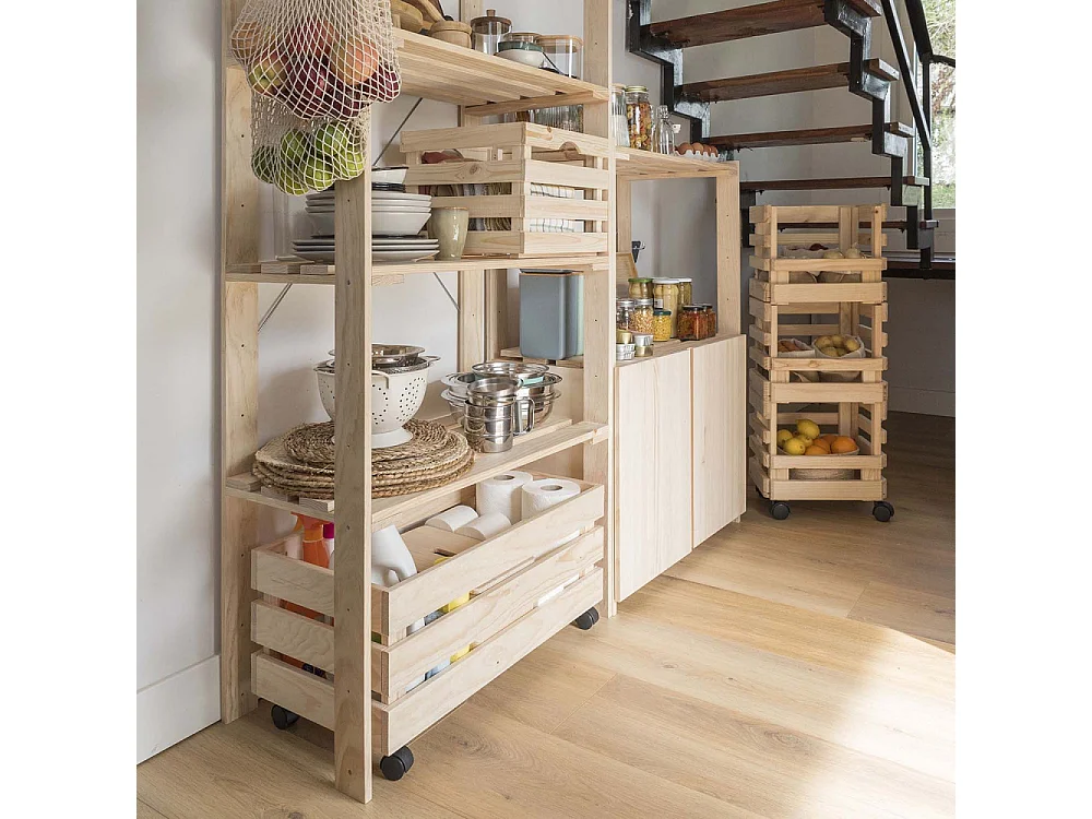 Etagère en pin massif Nova 76.5 x 38.5 x 110 cm