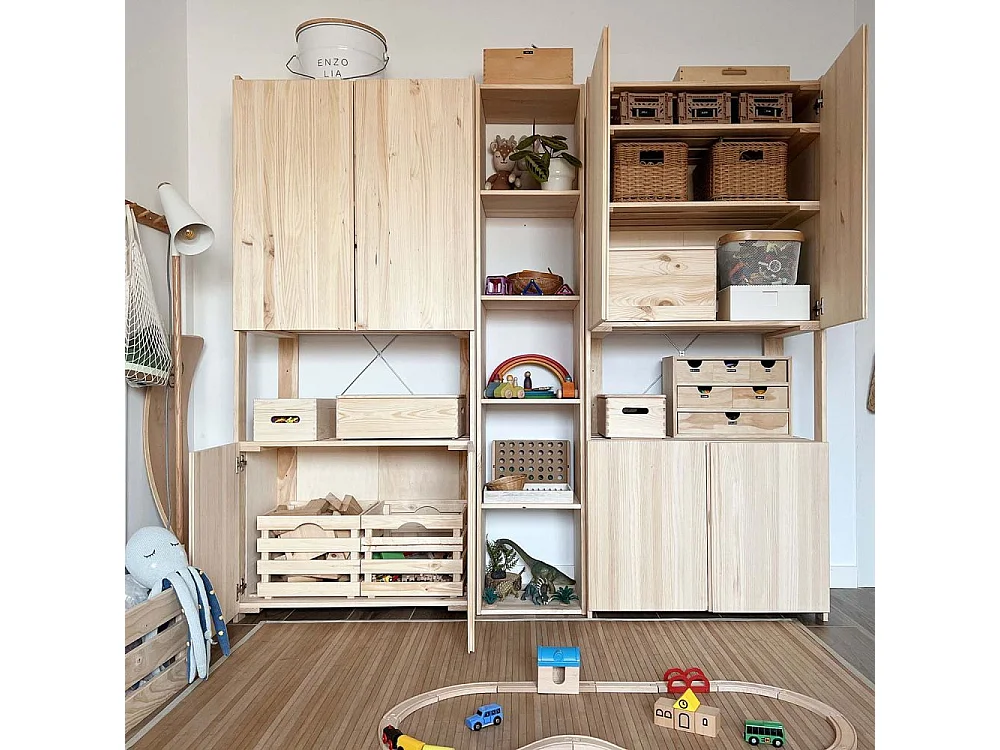 Etagère en pin massif Nova 76.5 x 38.5 x 174.5 cm