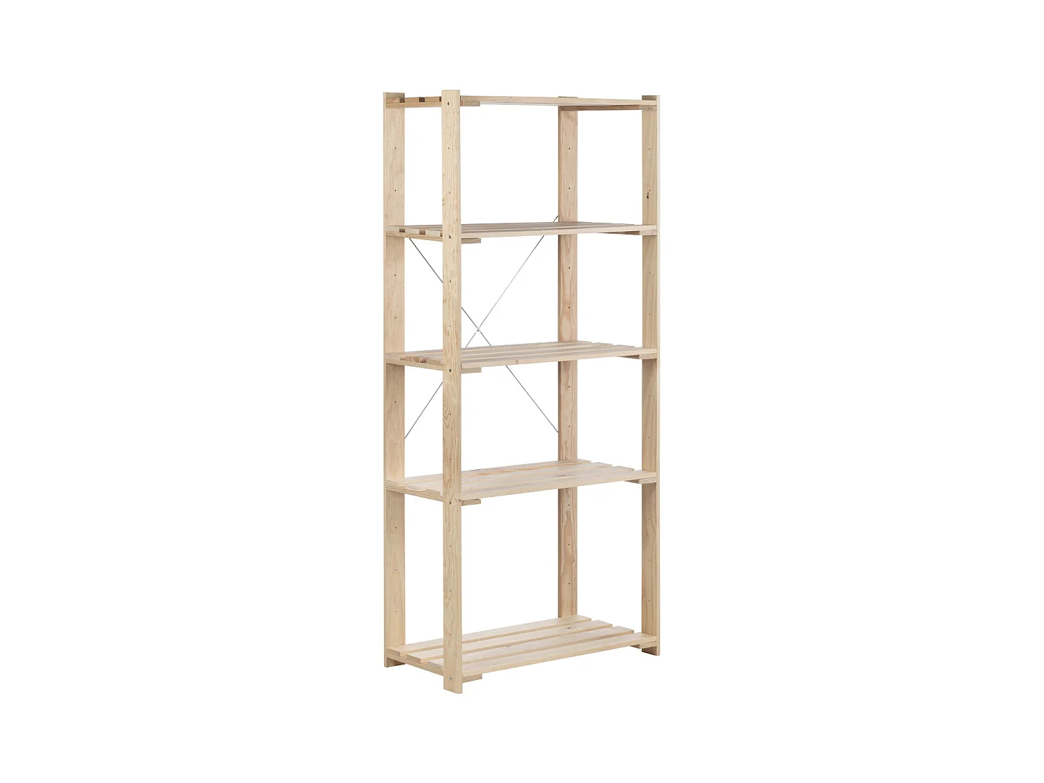 Etagère en pin massif Nova 76.5 x 38.5 x 174.5 cm