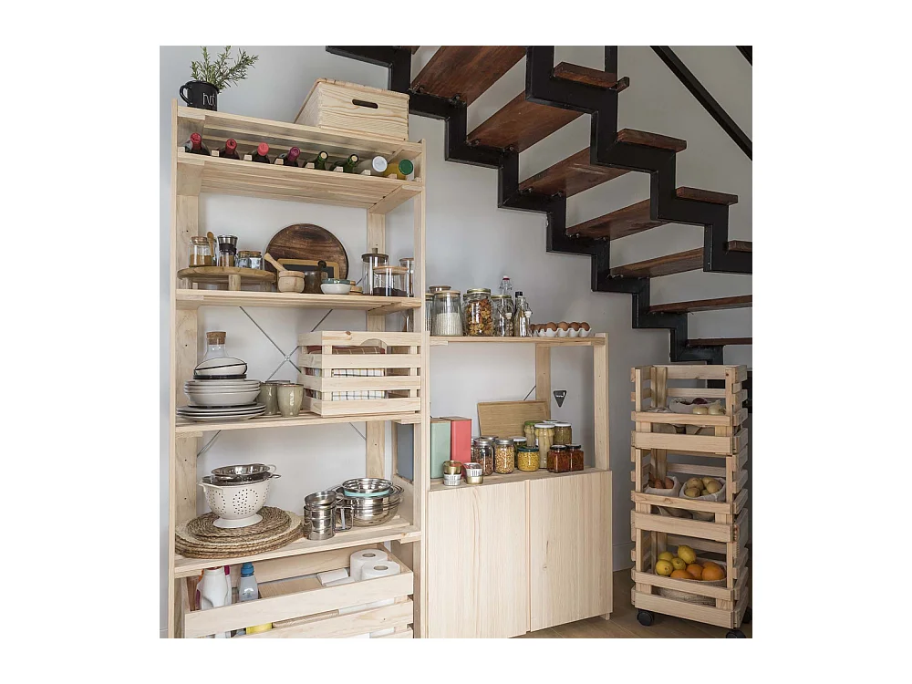 Etagère en pin massif Nova 76.5 x 38.5 x 174.5 cm