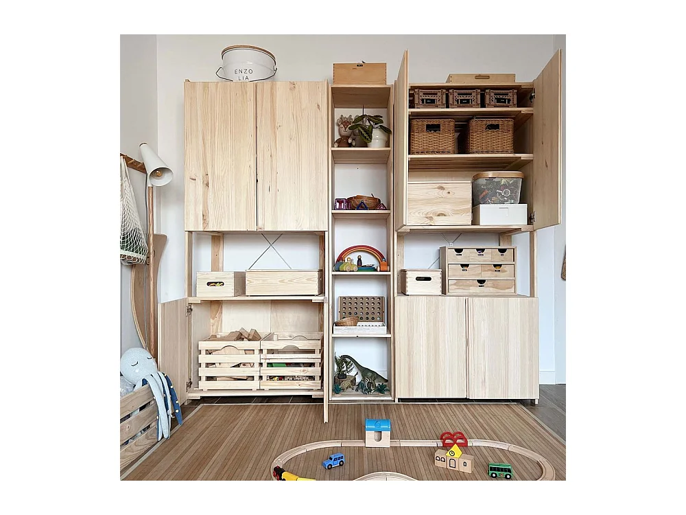 Etagère en pin massif Nova 76.5 x 38.5 x 174.5 cm