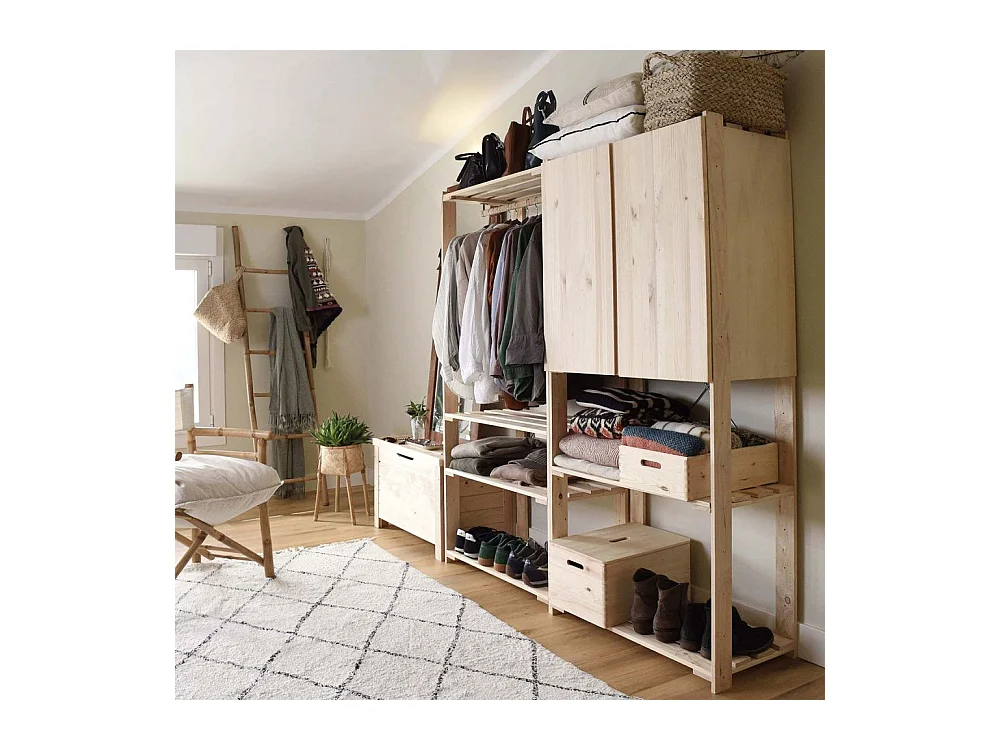 Etagère en pin massif Nova 76.5 x 38.5 x 174.5 cm