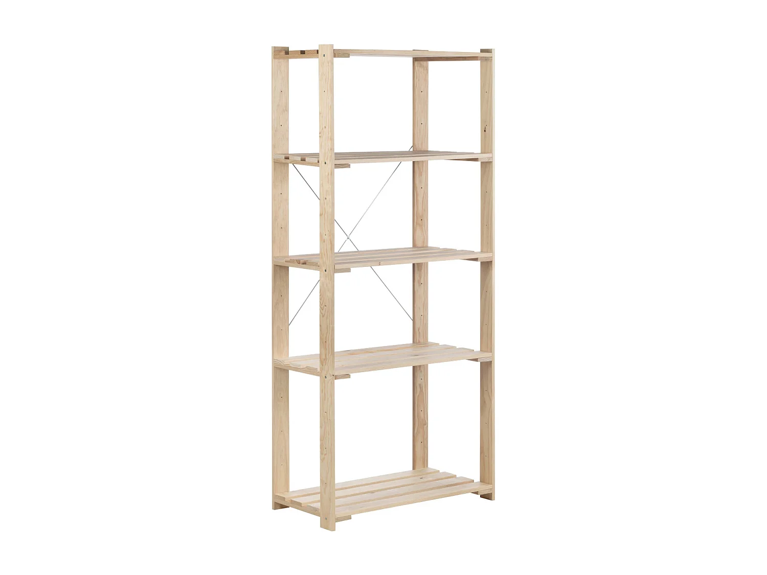 Etagère en pin massif Nova 76.5 x 38.5 x 174.5 cm