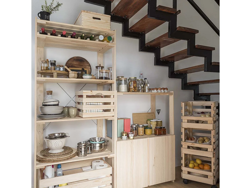 Etagère en pin massif Nova 76.5 x 38.5 x 174.5 cm