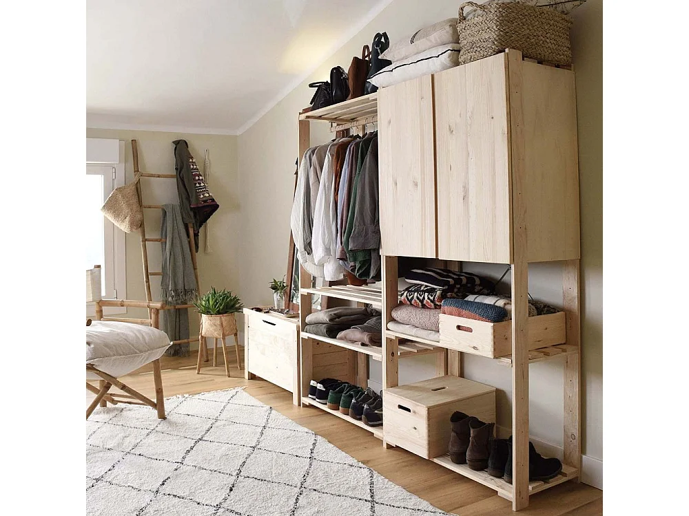 Etagère en pin massif Nova 76.5 x 38.5 x 174.5 cm