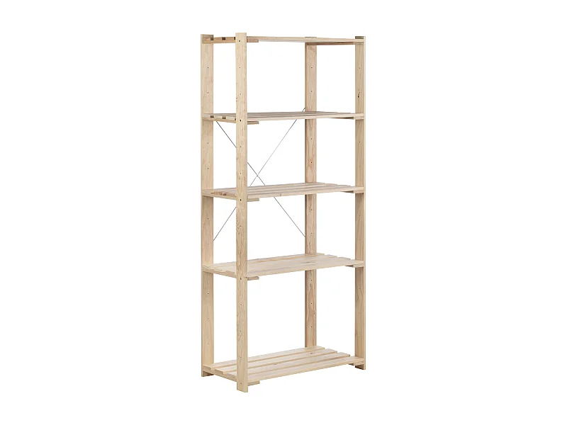 Etagère en pin massif Nova 76.5 x 38.5 x 174.5 cm