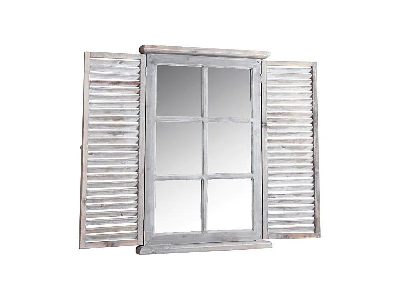 Miroir en bois teinté vieilli 87 x 7 x 71 cm