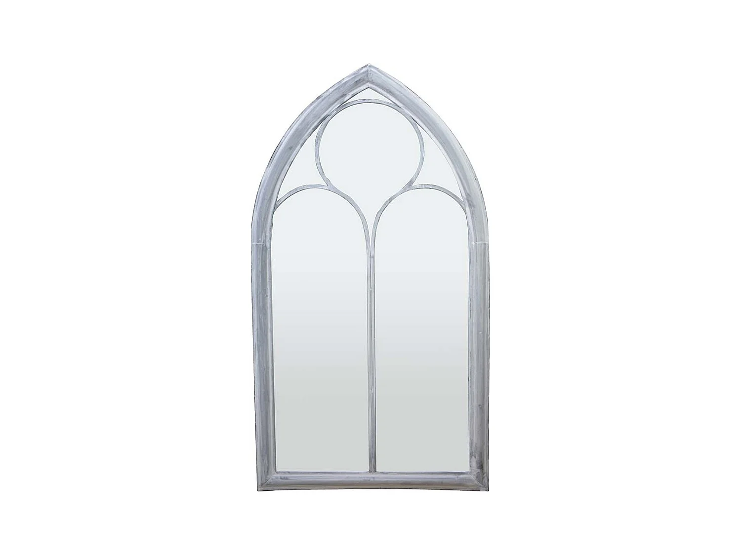 Grand miroir fenêtre en métal Eglise