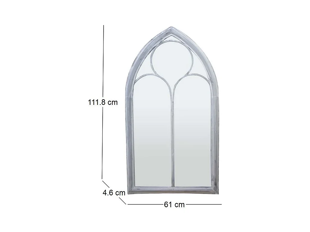 Grand miroir fenêtre en métal Eglise