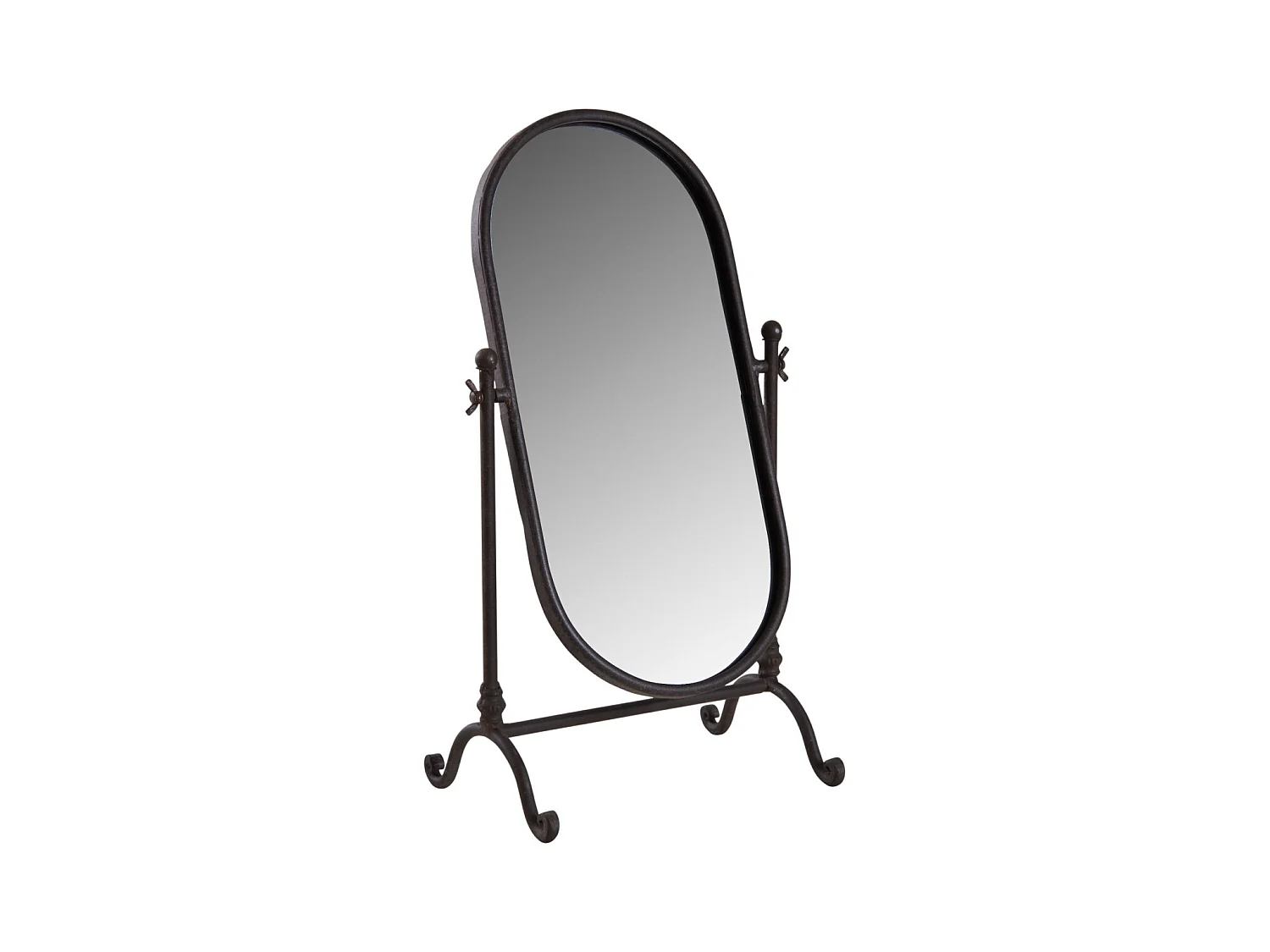 Miroir sur pied en métal laqué