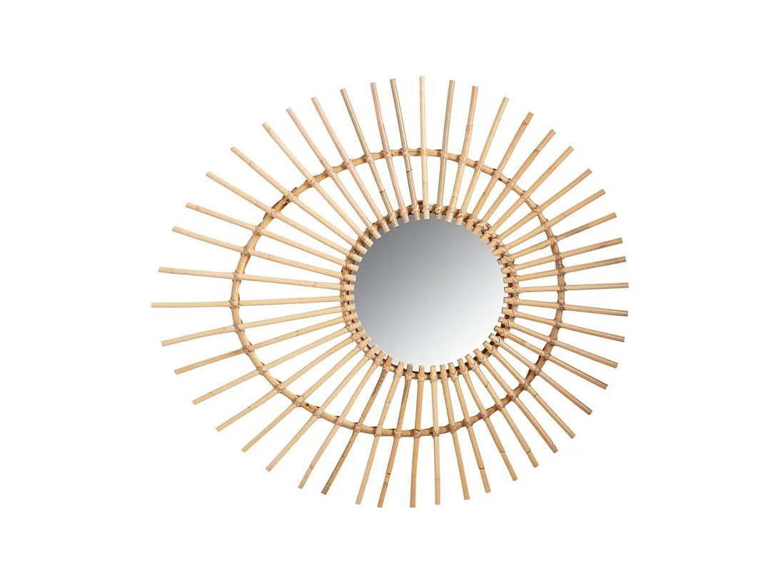 Miroir en rotin Oeuf