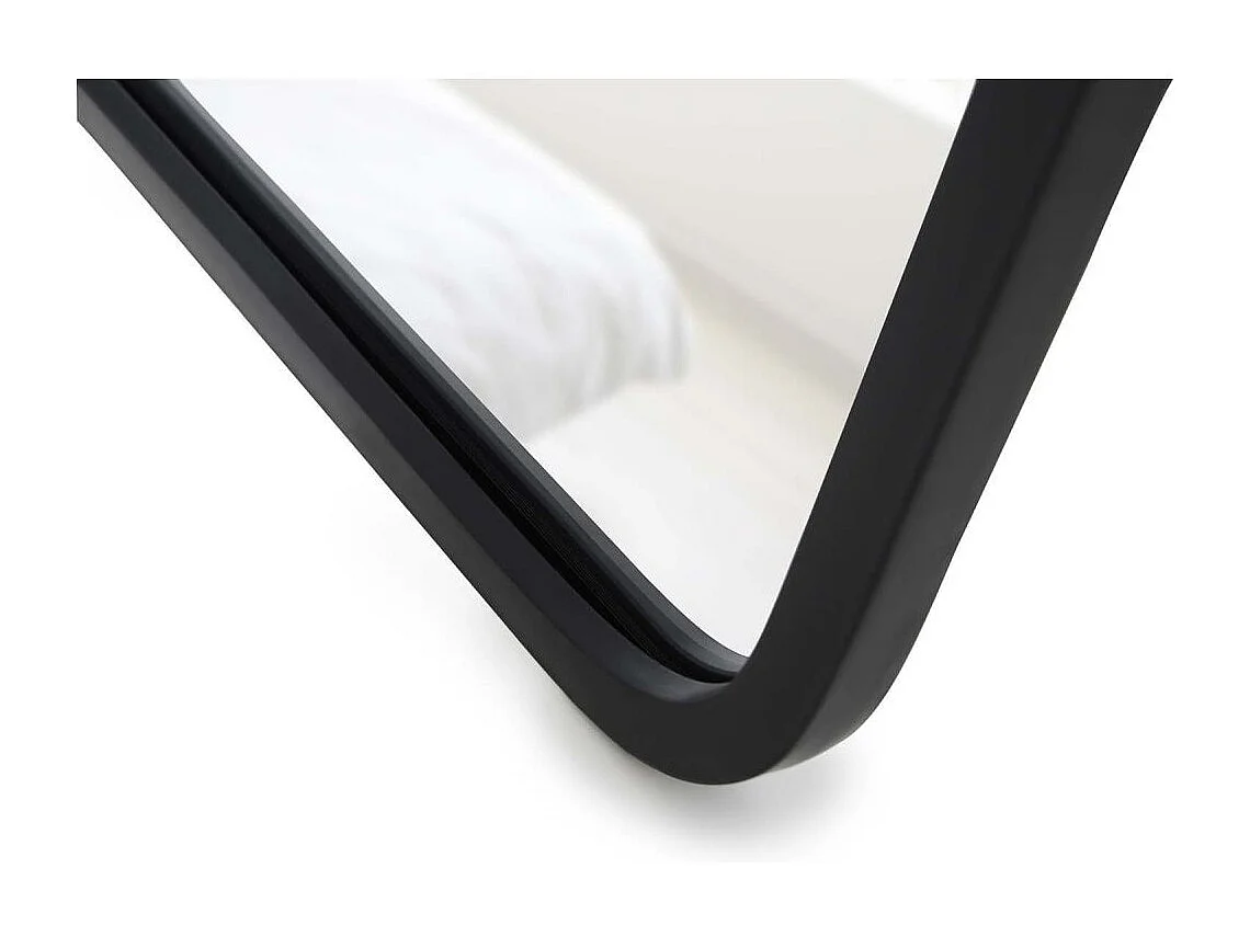 Miroir rectangulaire contour en caoutchouc mat