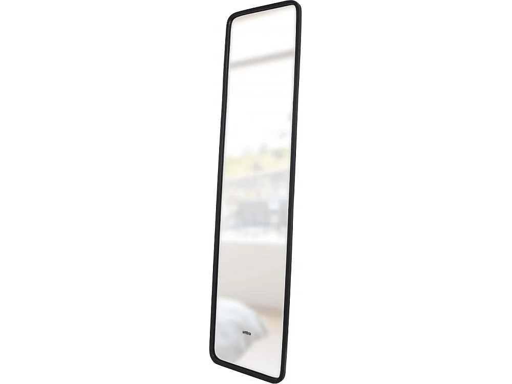 Miroir rectangulaire contour en caoutchouc mat