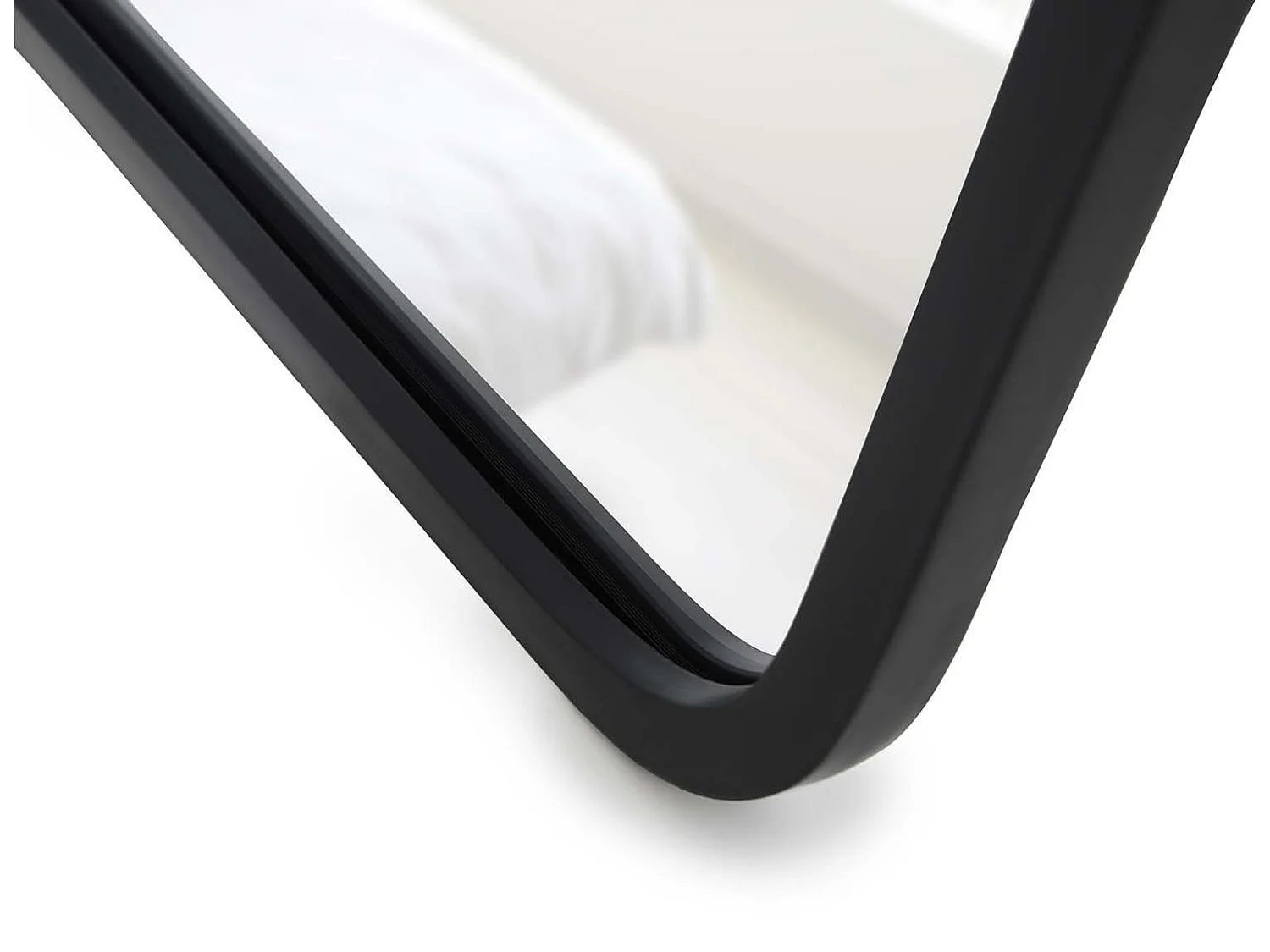 Miroir rectangulaire contour en caoutchouc mat