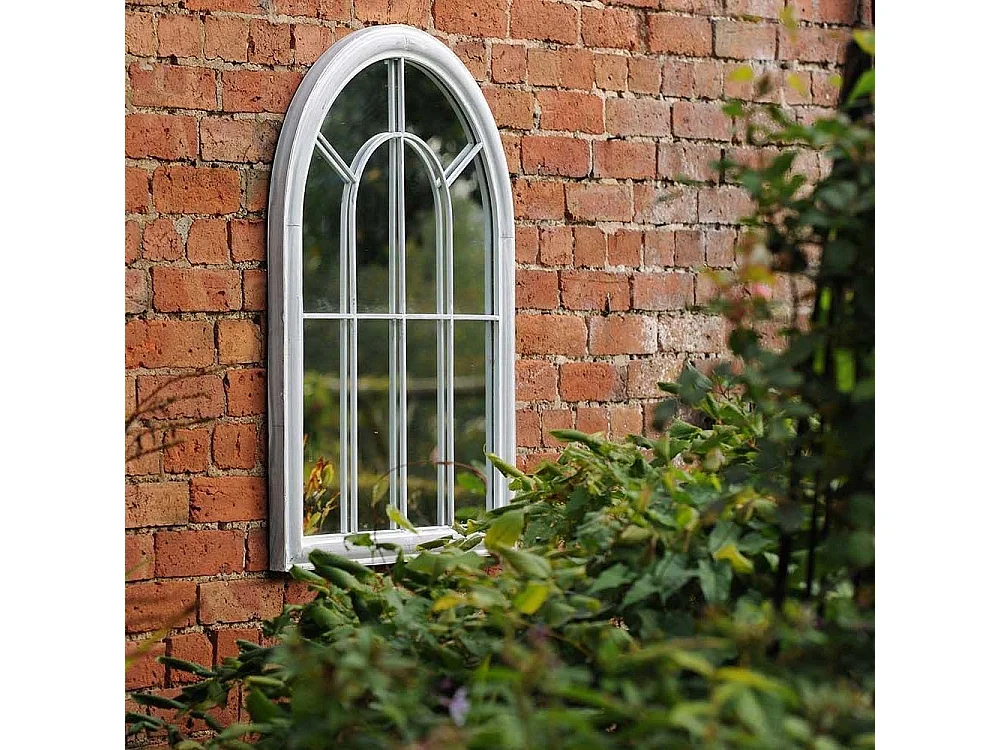 Grand miroir fenêtre en métal Atelier