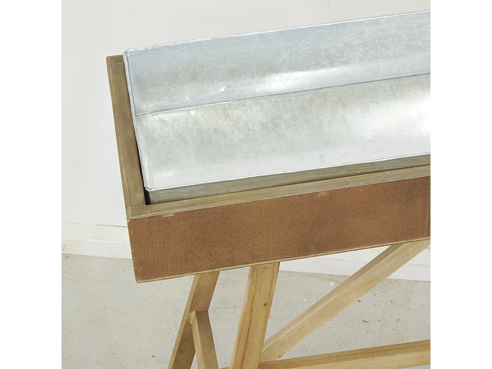 Table à rempoter en bois et métal