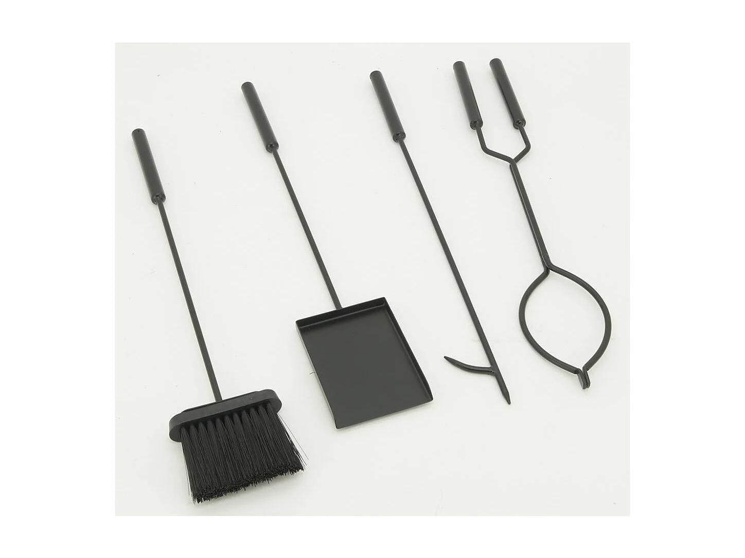 Porte-bûches en métal noir + 4 accessoires