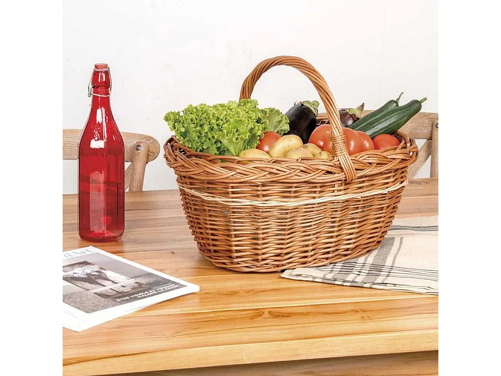 Panier à provisions en osier Lucette