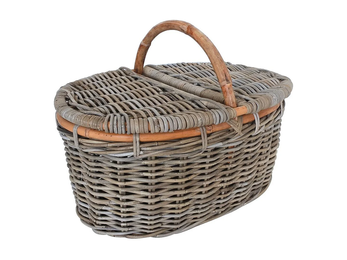 Panier pique-nique en poelet gris