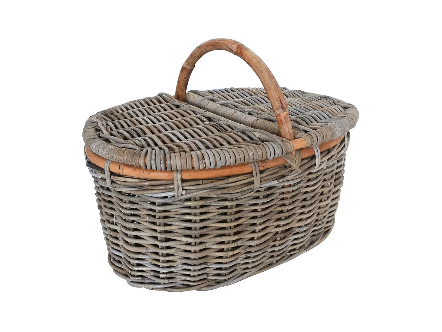 Panier pique-nique en poelet gris