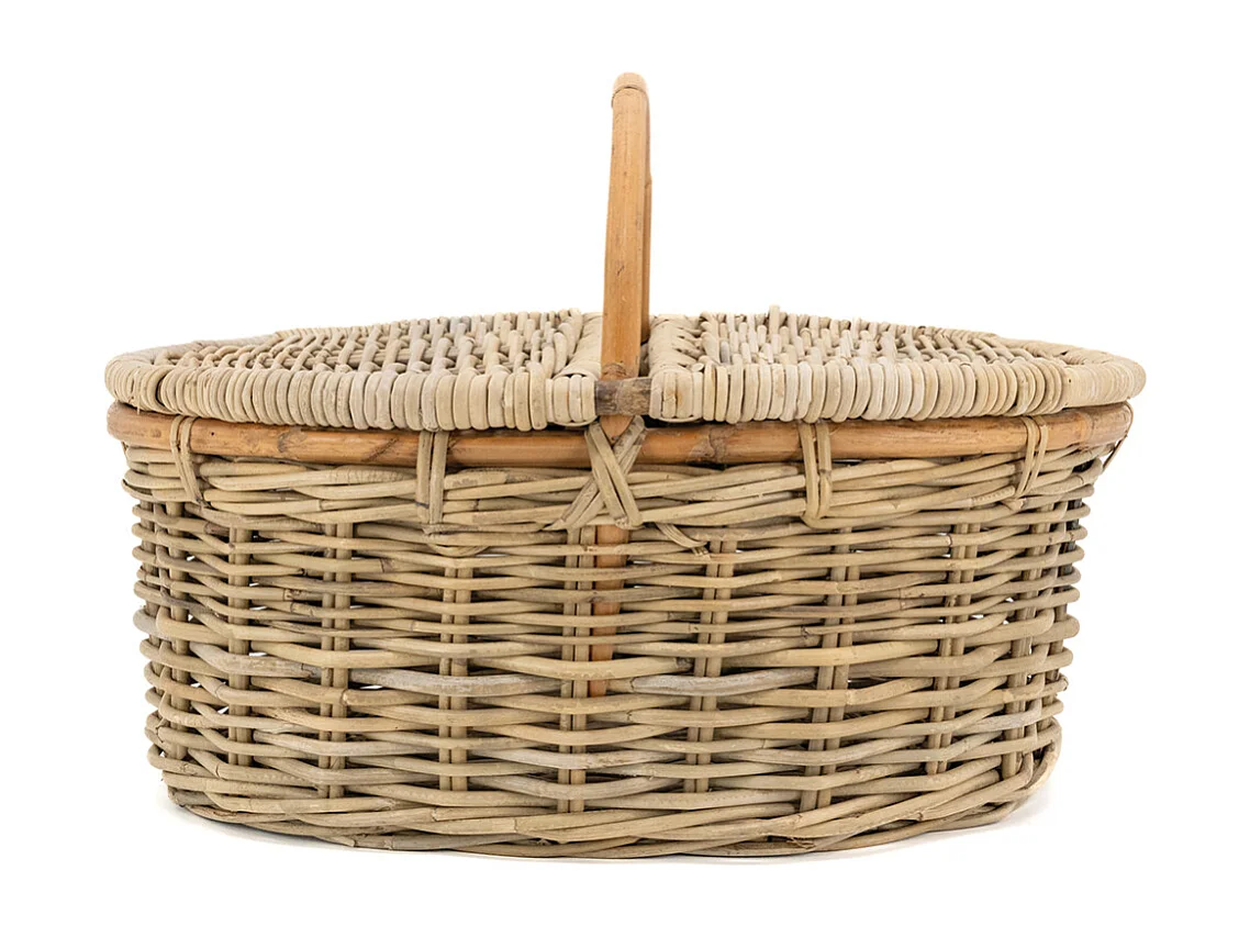 Panier pique-nique en poelet gris