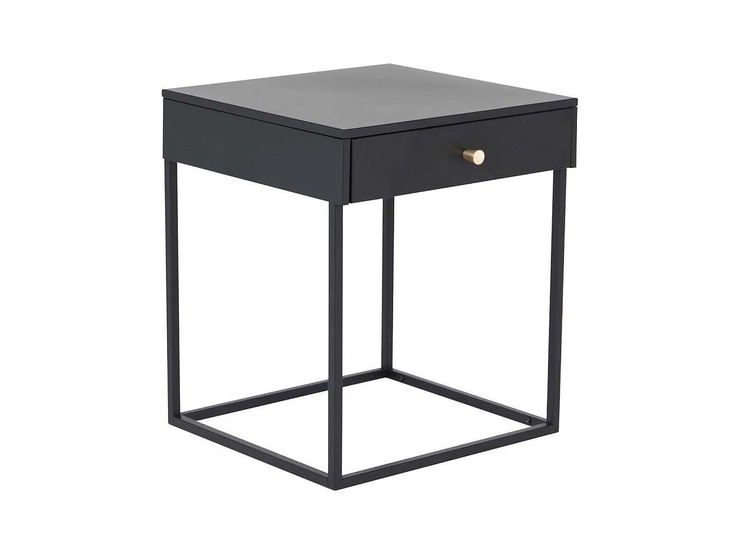 Table de Chevet Avec Tiroir "Bakal" 50cm Noir