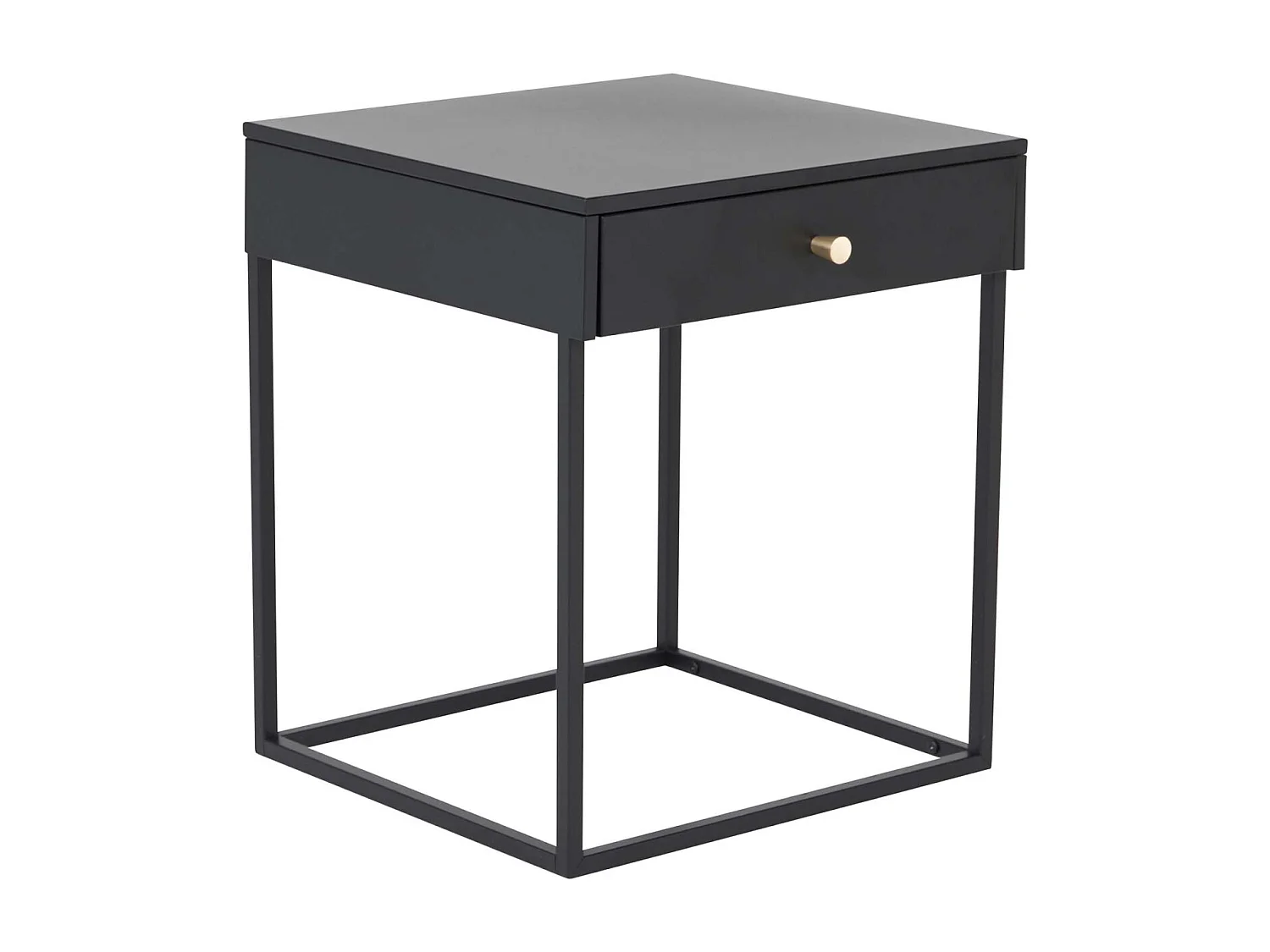 Table de Chevet Avec Tiroir "Bakal" 50cm Noir